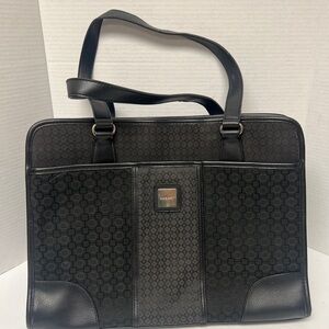 Nine West Black Patterned Tote Bag